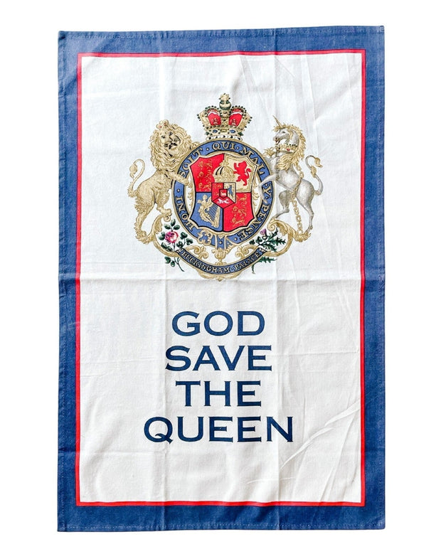 Original Buckingham Palace 'God Save The Queen' Tea Towel