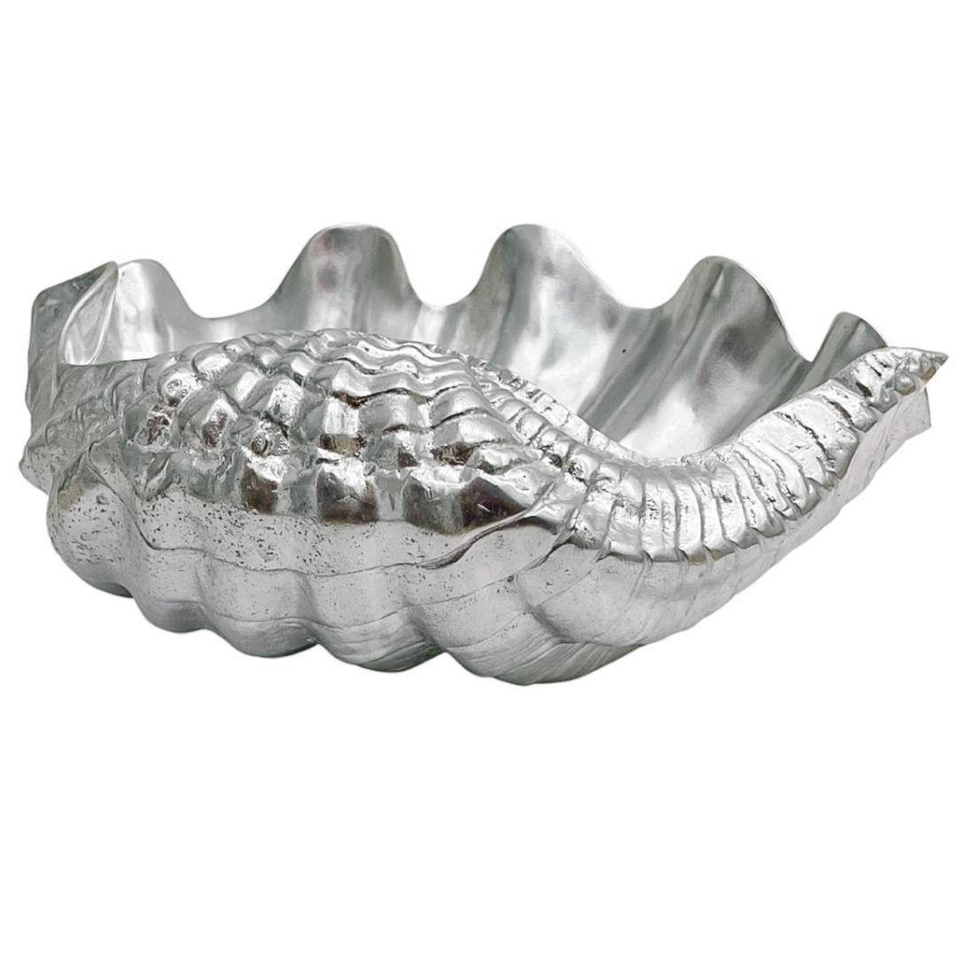 1980 Oversized Arthur Court Aluminum Clam Shell Bowl