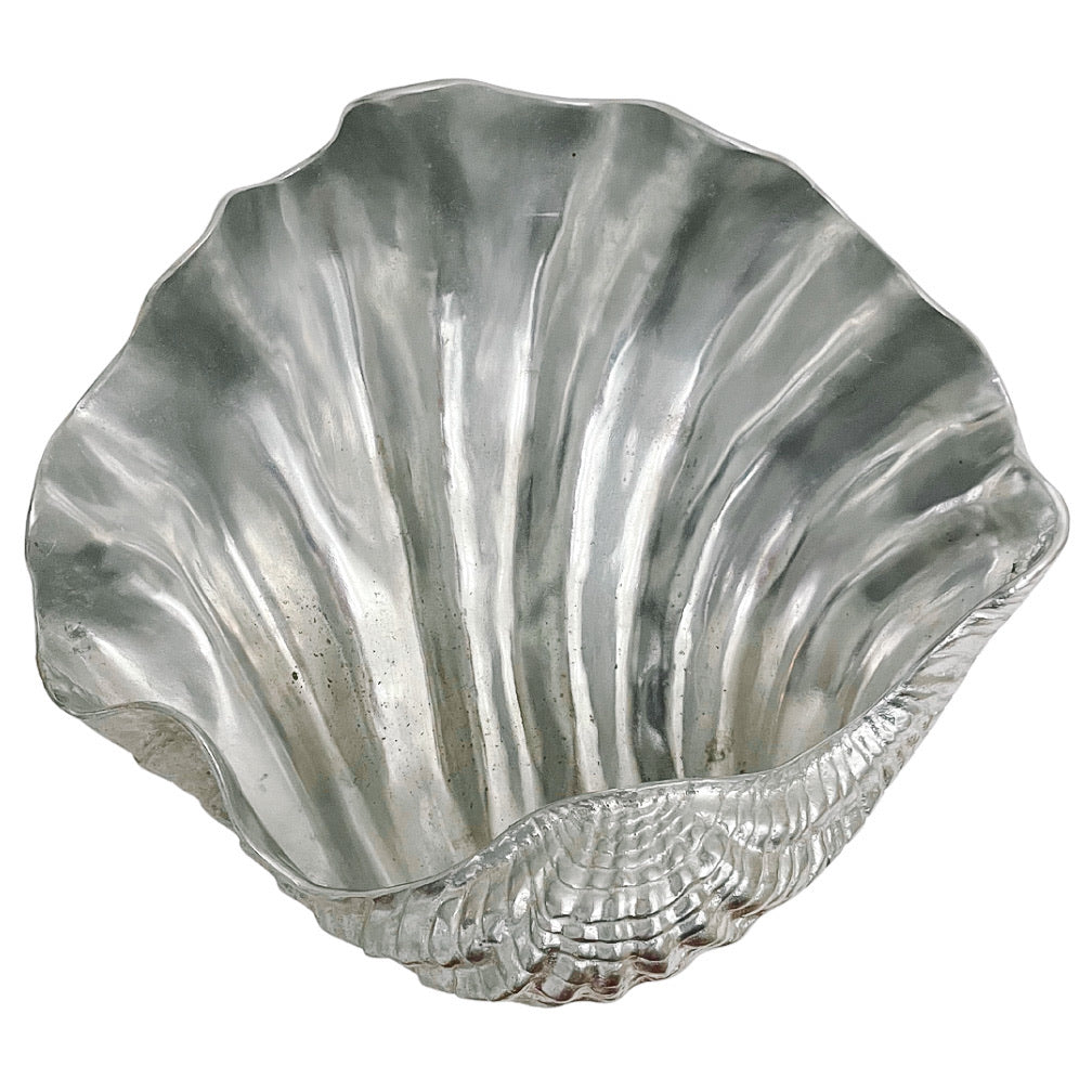 1980 Oversized Arthur Court Aluminum Clam Shell Bowl