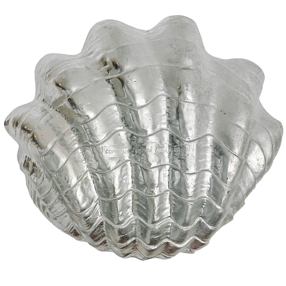 1980 Oversized Arthur Court Aluminum Clam Shell Bowl