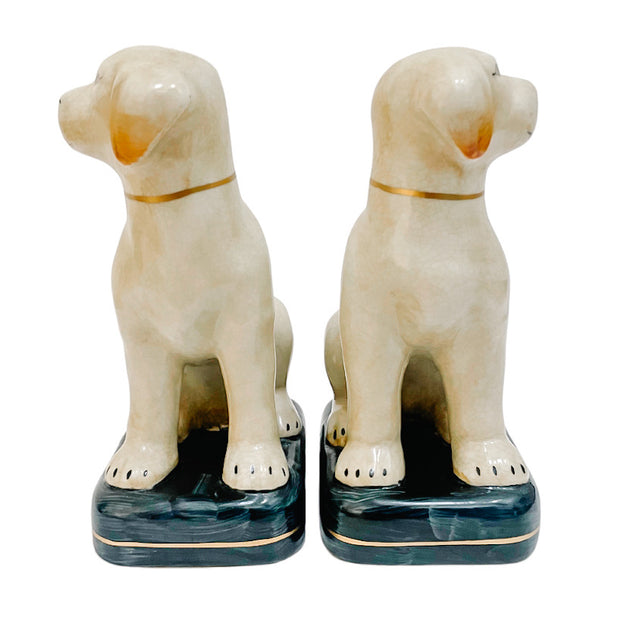 Pair Of Staffordshire Style Labrador Dog Figurines