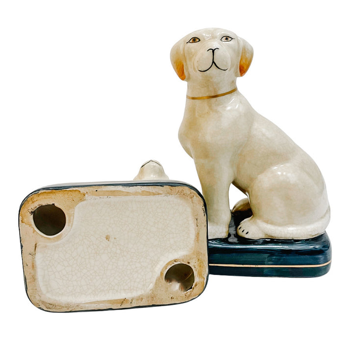 Pair Of Staffordshire Style Labrador Dog Figurines