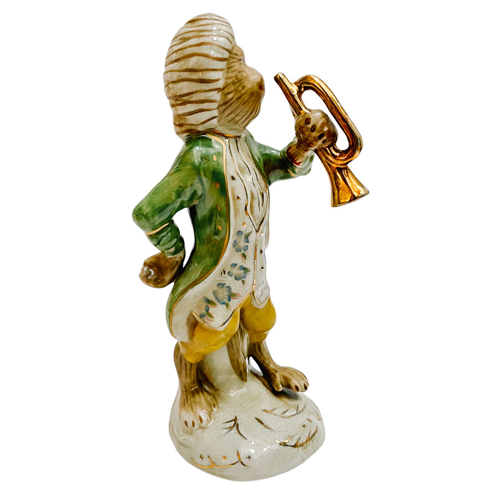 Pair Of Meissen Style Orchestra Monkeys