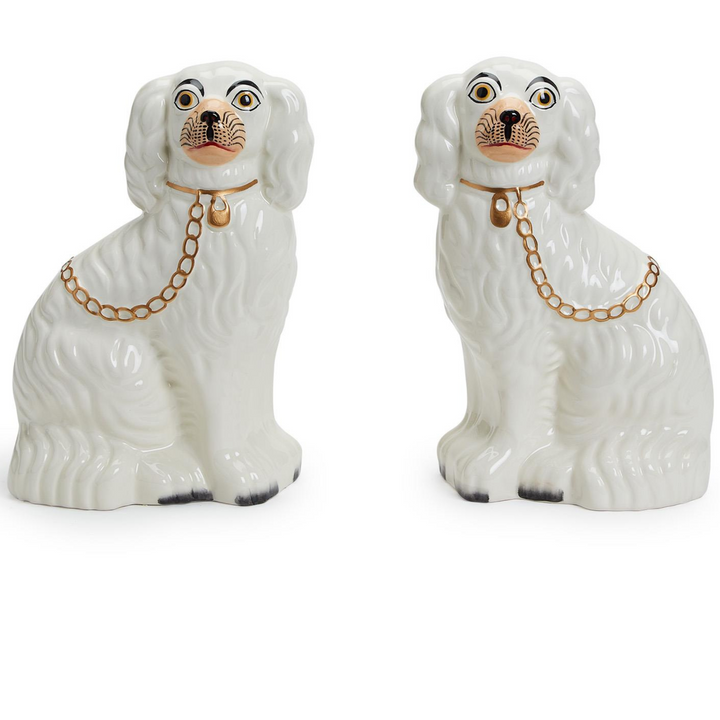 Pair Of Staffordshire Style Spaniel Mantle Dogs