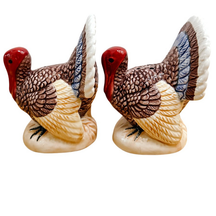 Pair Of Vintage Lefton Turkey Salt & Pepper Shakers