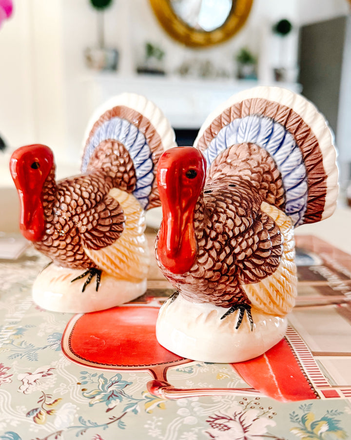 Pair Of Vintage Lefton Turkey Salt & Pepper Shakers
