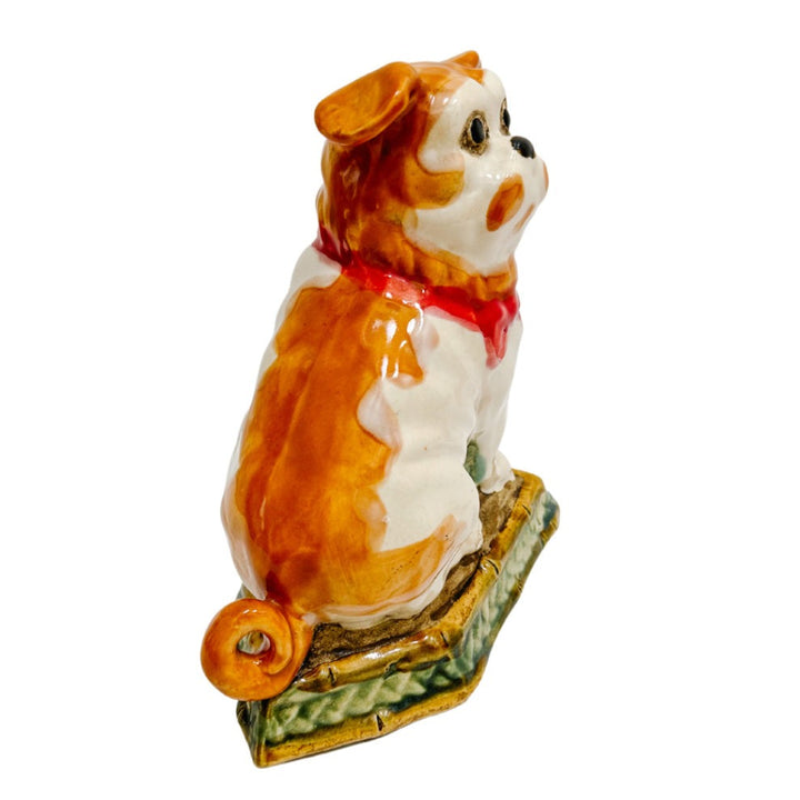 Pair Of Staffordshire Style Mantle Pug Dog Figurines