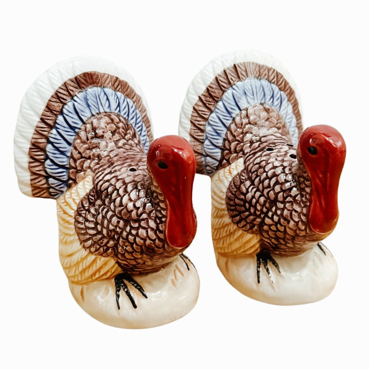 Pair Of Vintage Lefton Turkey Salt & Pepper Shakers