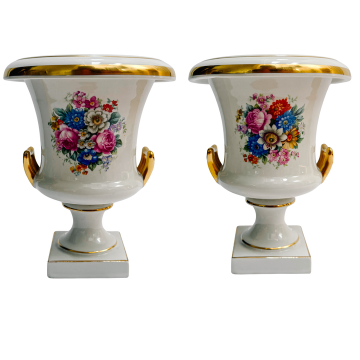 Pair of 1930s Neoclassical Cachepot Urns