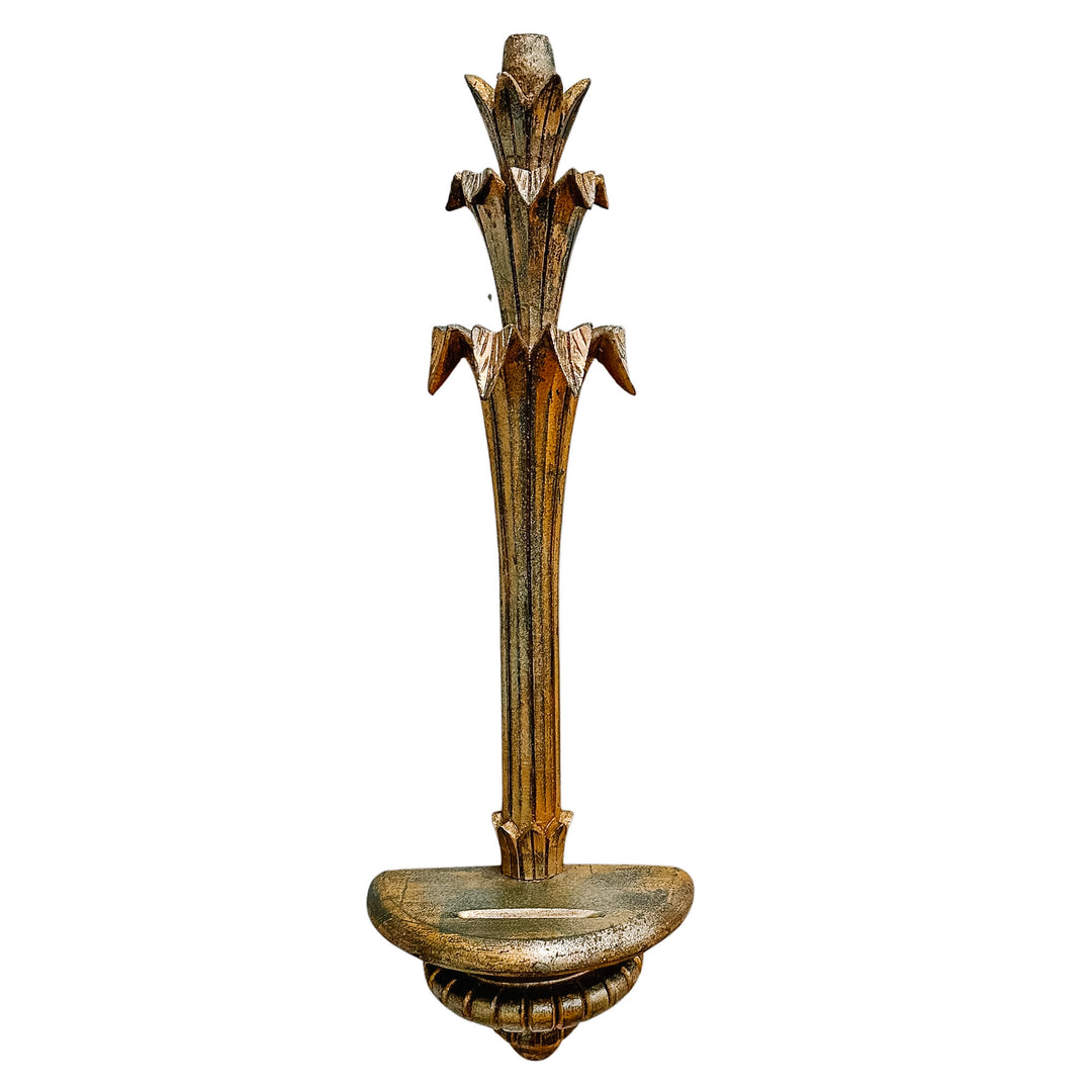 Pair of Florentine Style Giltwood Resin Wall Plate Holders