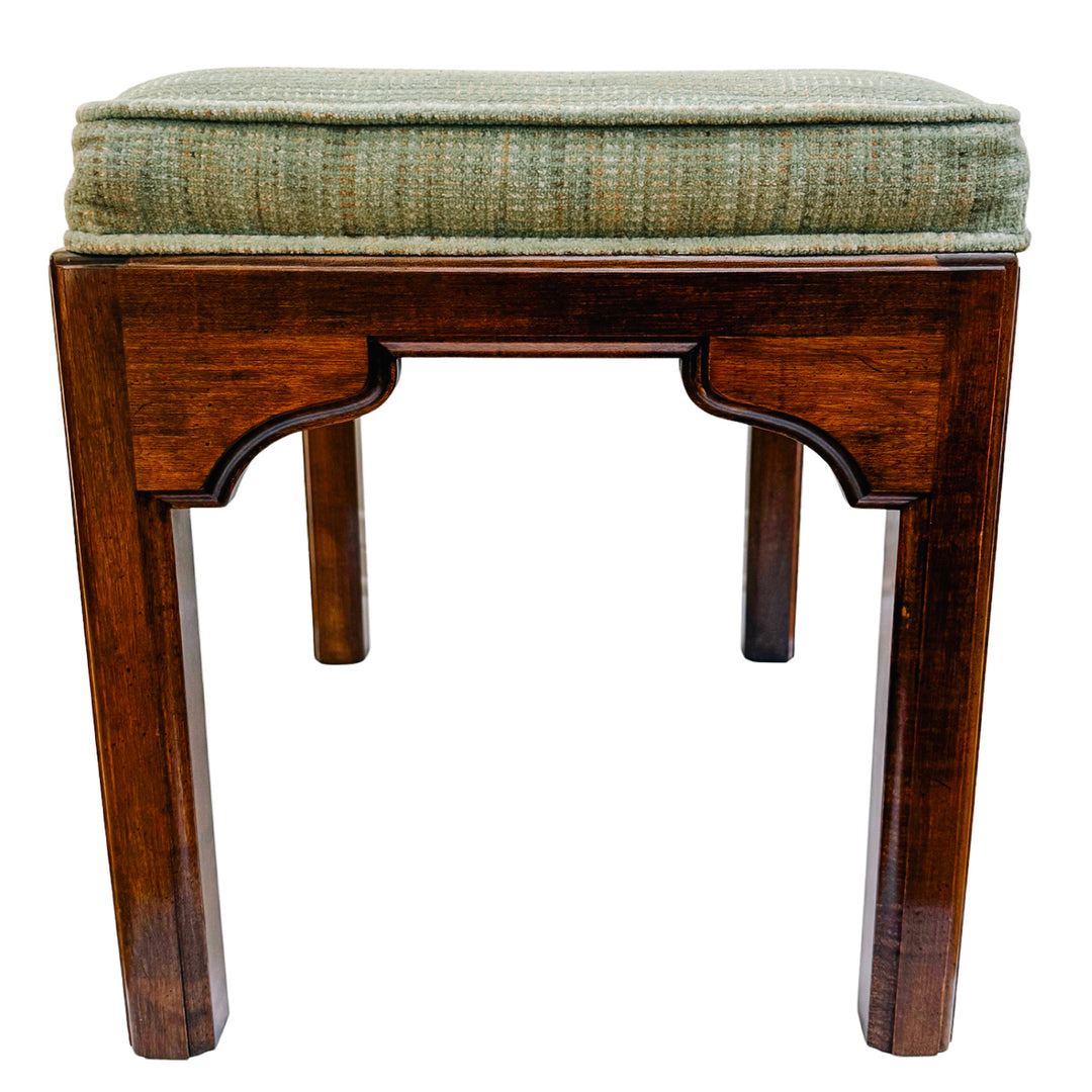 Pair of Vintage Ethan Allen Chinese Chippendale Ming Style Ottomans