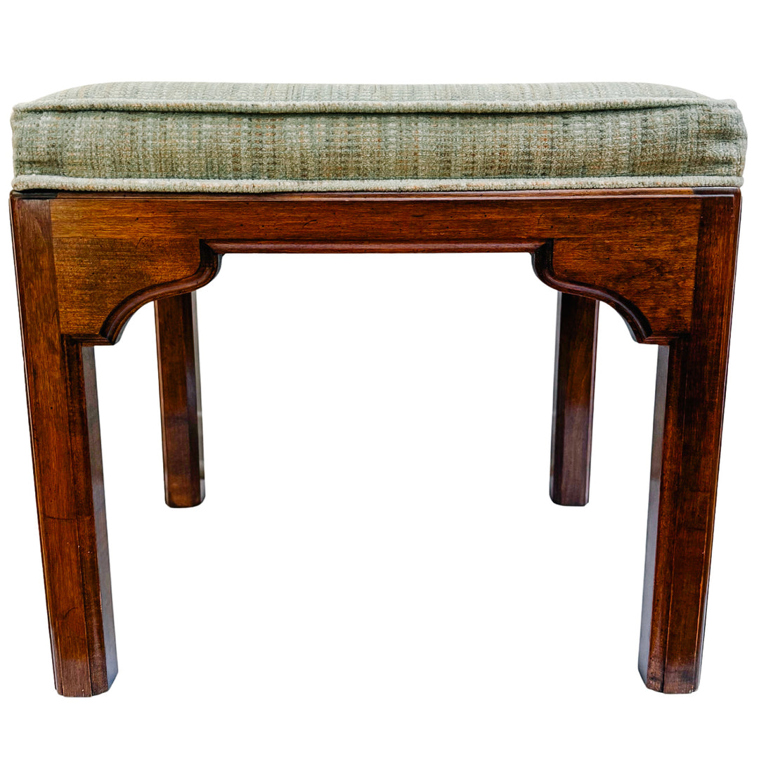 Pair of Vintage Ethan Allen Chinese Chippendale Ming Style Ottomans