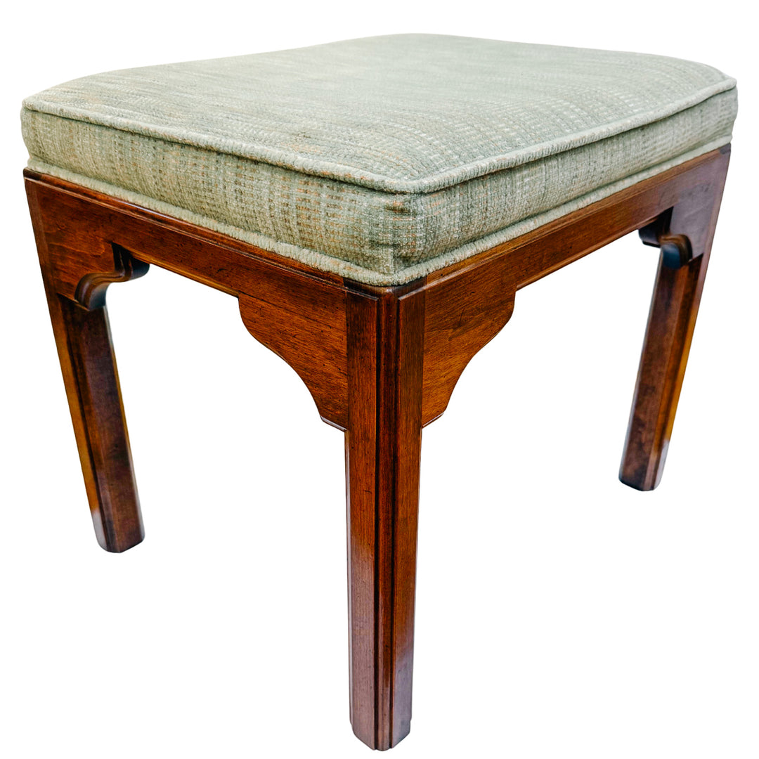 Pair of Vintage Ethan Allen Chinese Chippendale Ming Style Ottomans