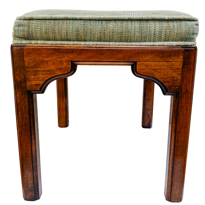 Pair of Vintage Ethan Allen Chinese Chippendale Ming Style Ottomans