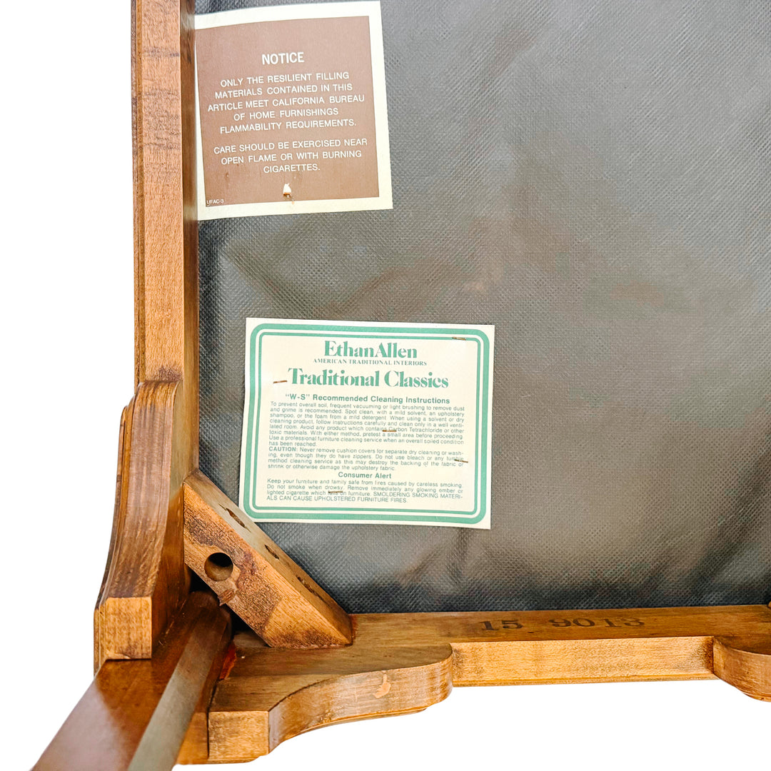 Pair of Vintage Ethan Allen Chinese Chippendale Ming Style Ottomans