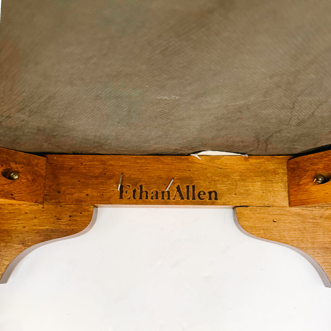 Pair of Vintage Ethan Allen Chinese Chippendale Ming Style Ottomans