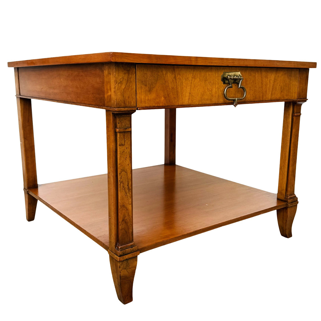 Pair of vintage Baker Furniture French Regency Cherry Side Tables or Nightstands