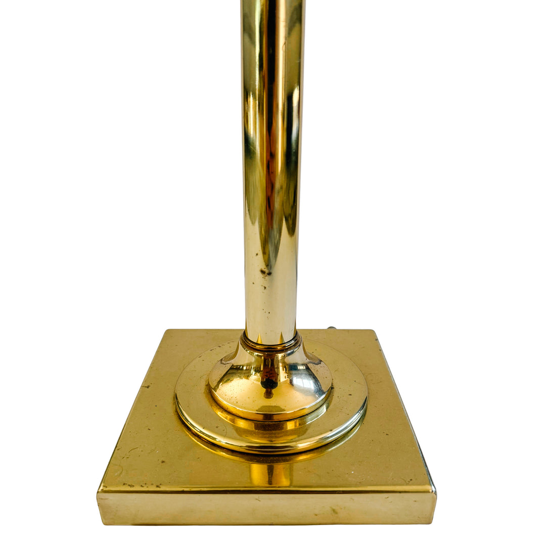 Pair of 1970s Hollywood Regency Style Brass Palm Tree Table Lamps