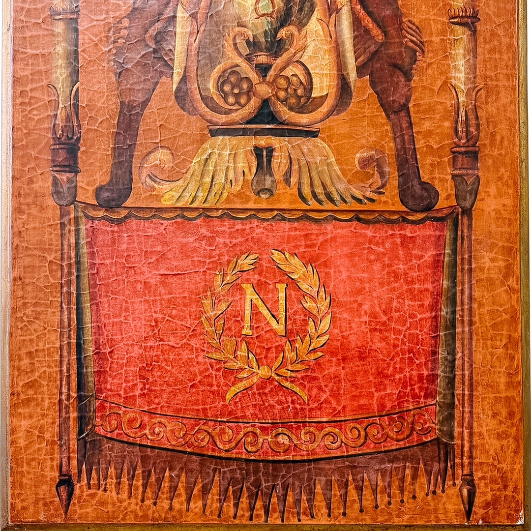 Pair of 1980s Neoclassical French Empire Hand-Painted Wall Panels by Jeanne Reed