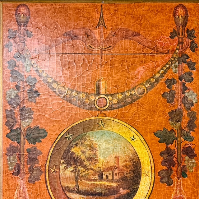 Pair of 1980s Neoclassical French Empire Hand-Painted Wall Panels by Jeanne Reed