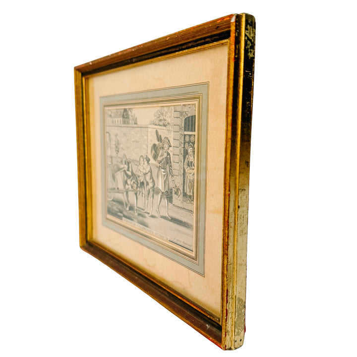 Pair of Antique French "Cris de Paris" Framed Engravings After Nicolas Guérard