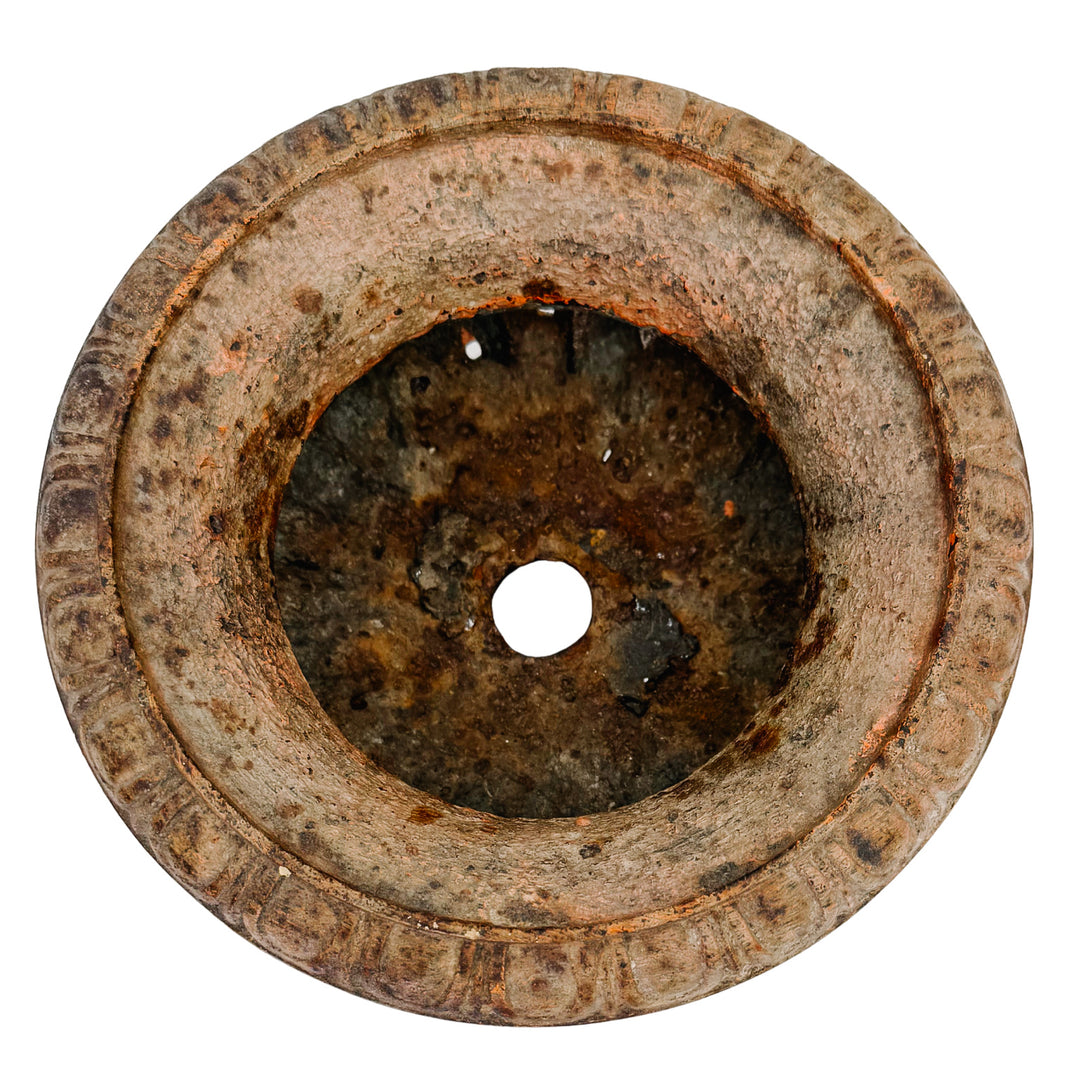 Pair of Petite Antique French Style Cast Iron Campana Urn Planters