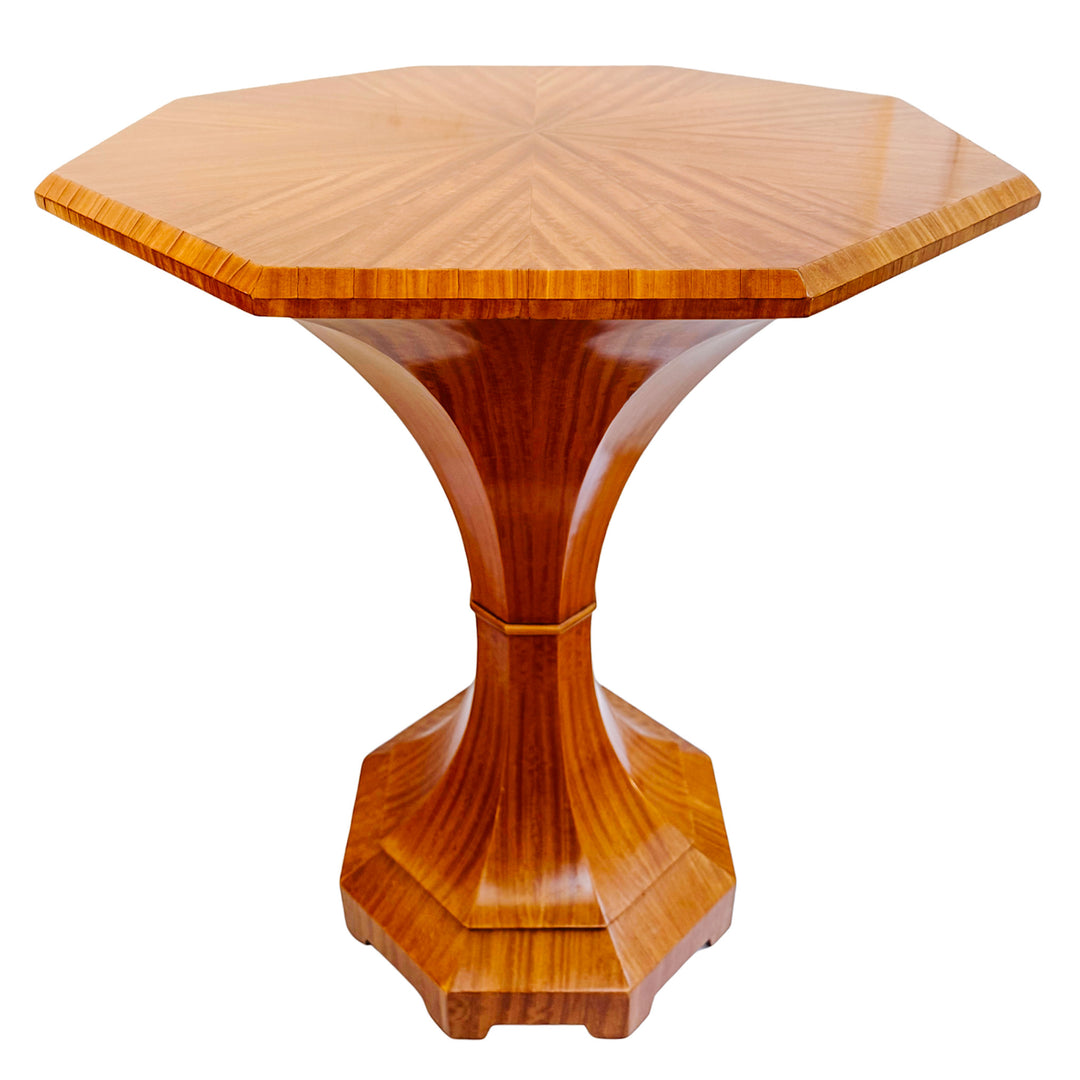 Pair of Biedermeier Style Lemonwood William Switzer Tulip Side Tables 