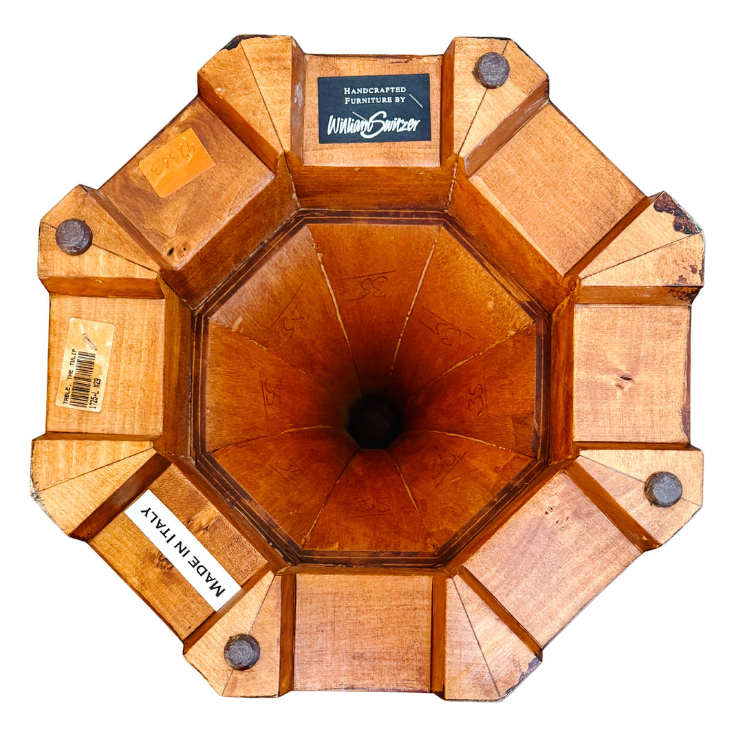 Pair of Biedermeier Style Lemonwood William Switzer Tulip Side Tables 