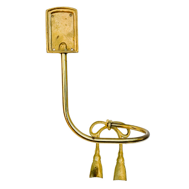 Pair of Brass Bow & Tassel Curtain TieBacks