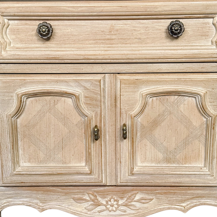 Pair of Drexel French Provincial Cabernet Blanc Nightstands or End Tables