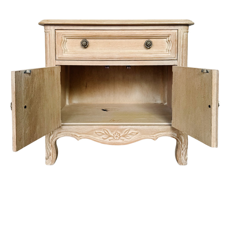 Pair of Drexel French Provincial Cabernet Blanc Nightstands or End Tables