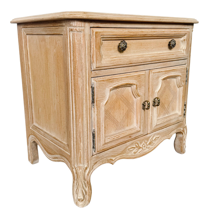 Pair of Drexel French Provincial Cabernet Blanc Nightstands or End Tables