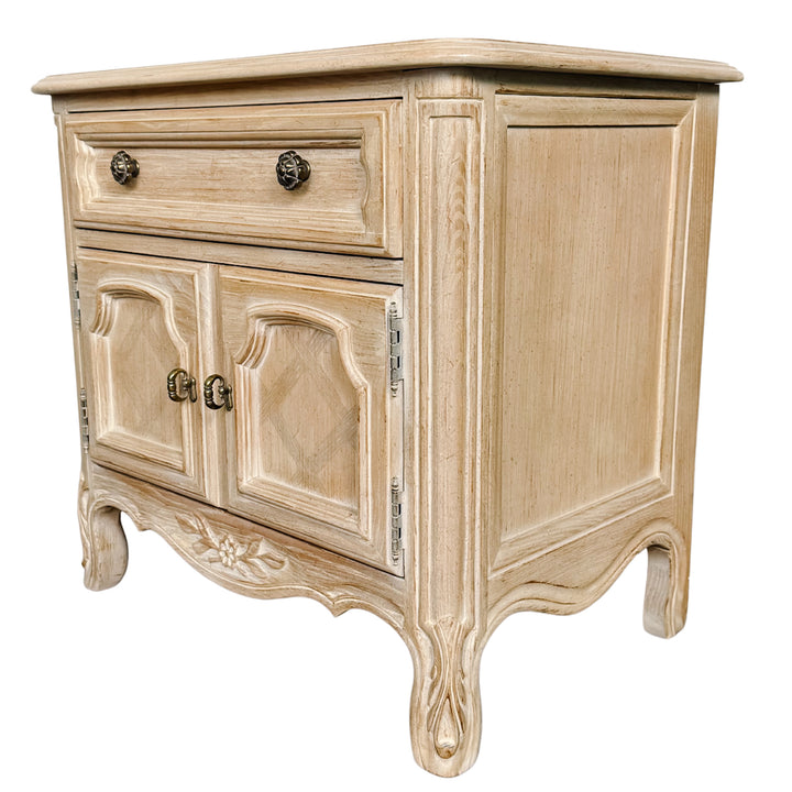 Pair of Drexel French Provincial Cabernet Blanc Nightstands or End Tables