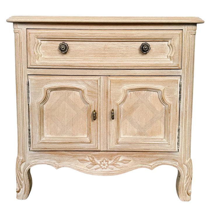 Pair of Drexel French Provincial Cabernet Blanc Nightstands or End Tables