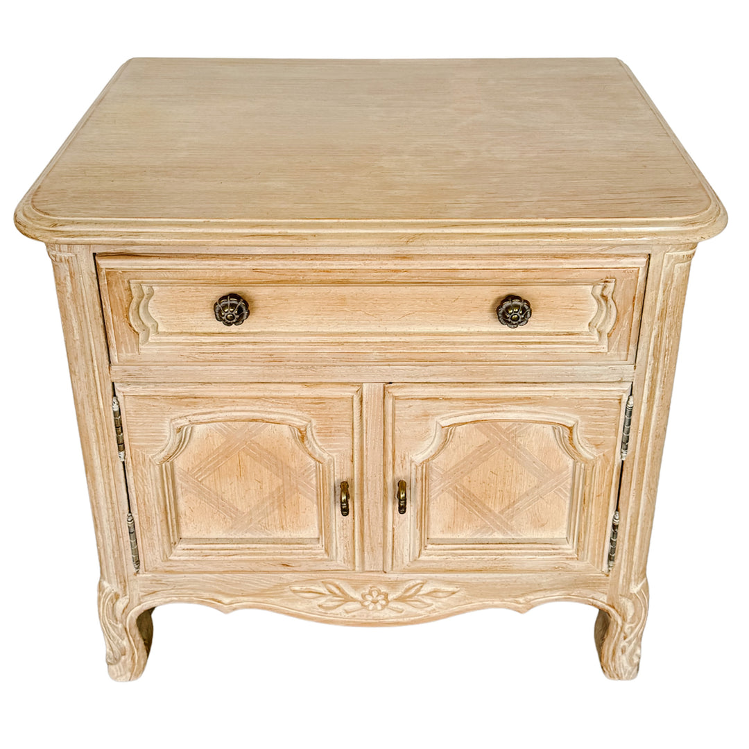 Pair of Drexel French Provincial Cabernet Blanc Nightstands or End Tables