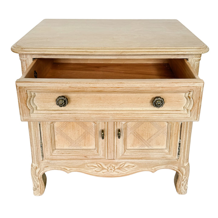 Pair of Drexel French Provincial Cabernet Blanc Nightstands or End Tables