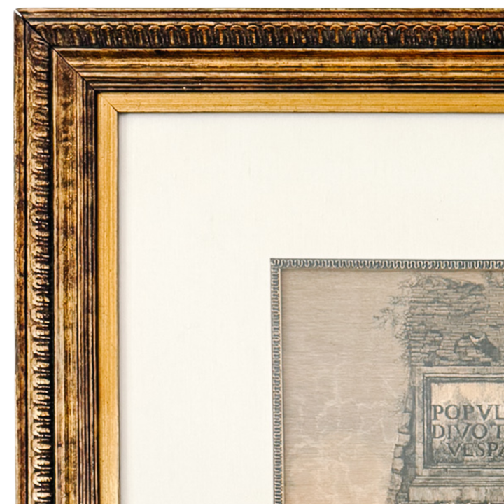 Pair of Large 19th Century Luigi Rossini Architectural Roman Arch Etchings