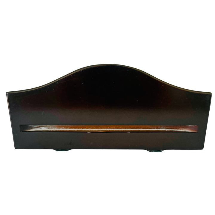 Pair of Neoclassical Cast Brass & Dark Cherry Wood Wall Brackets