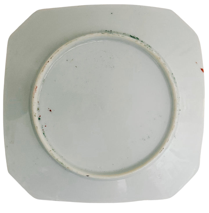 Pair of Petite Antique Octagonal Rose Medallion Plates