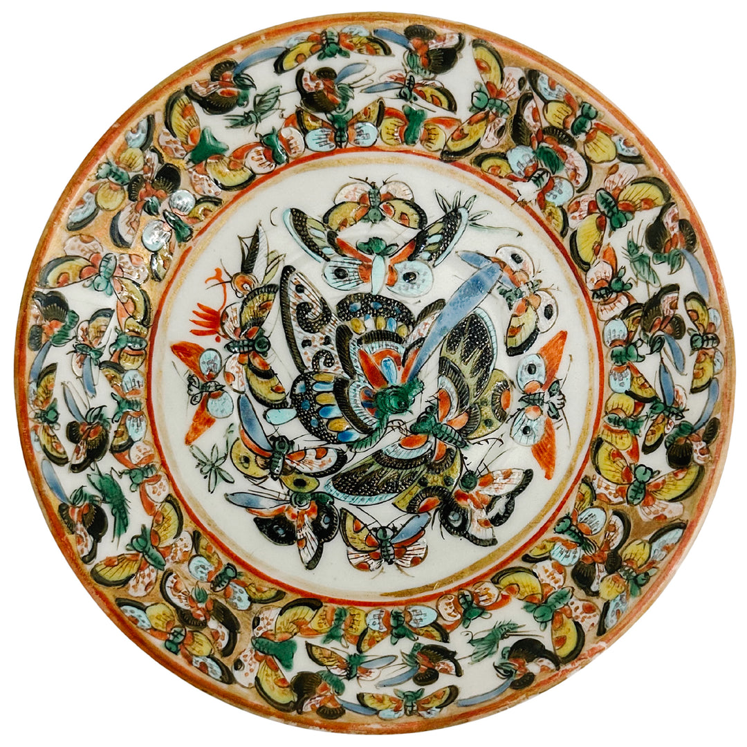 Pair of Petite Antique Thousand Butterflies Plates