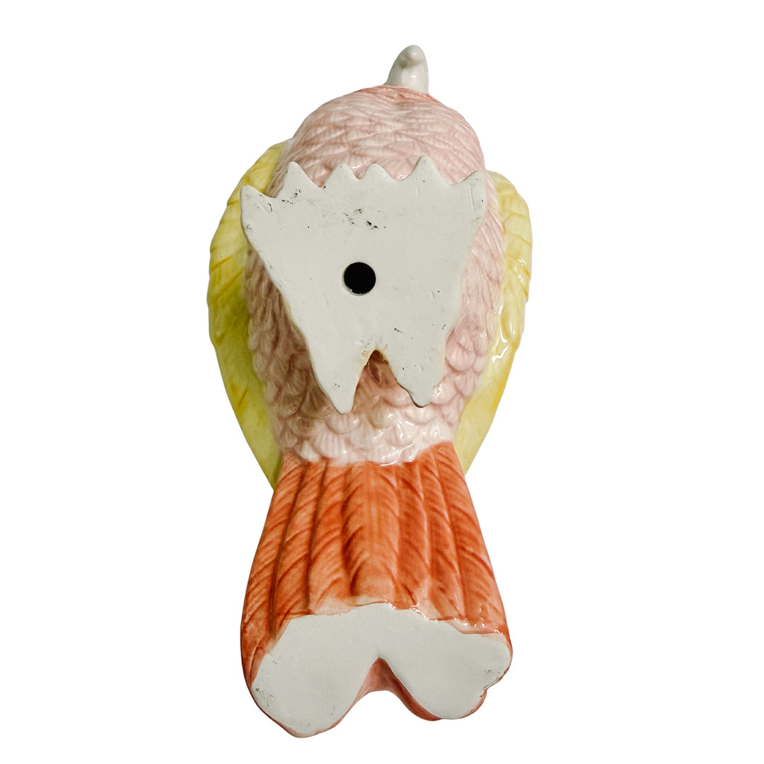 Pair of Pink and Yellow Ceramic Cockatoo Figurines