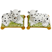 Pair of Reclining Snow Leopards On Pillows