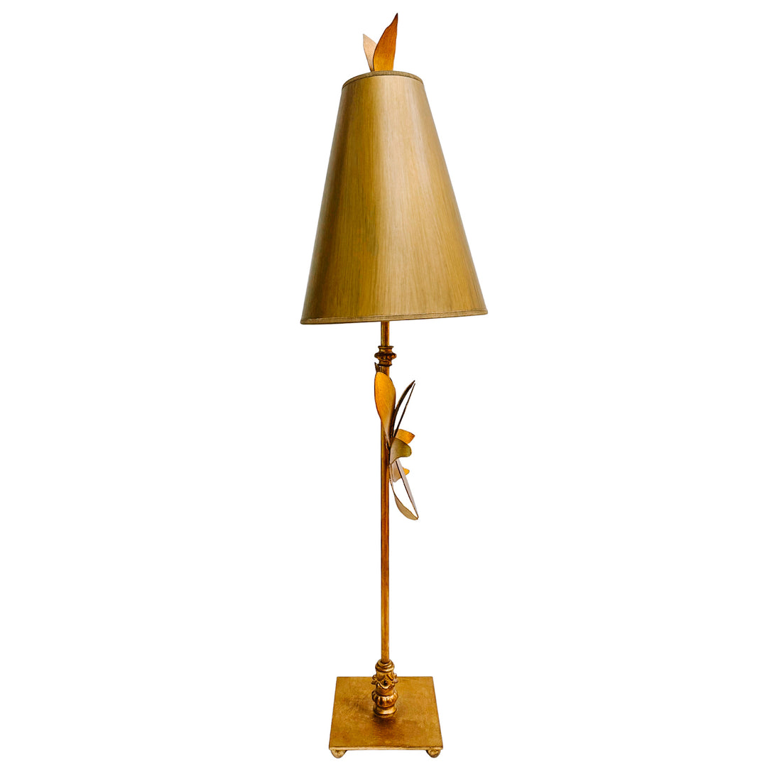 Pair of Tall Lucas McKearn Azalea Gold Table Lamps