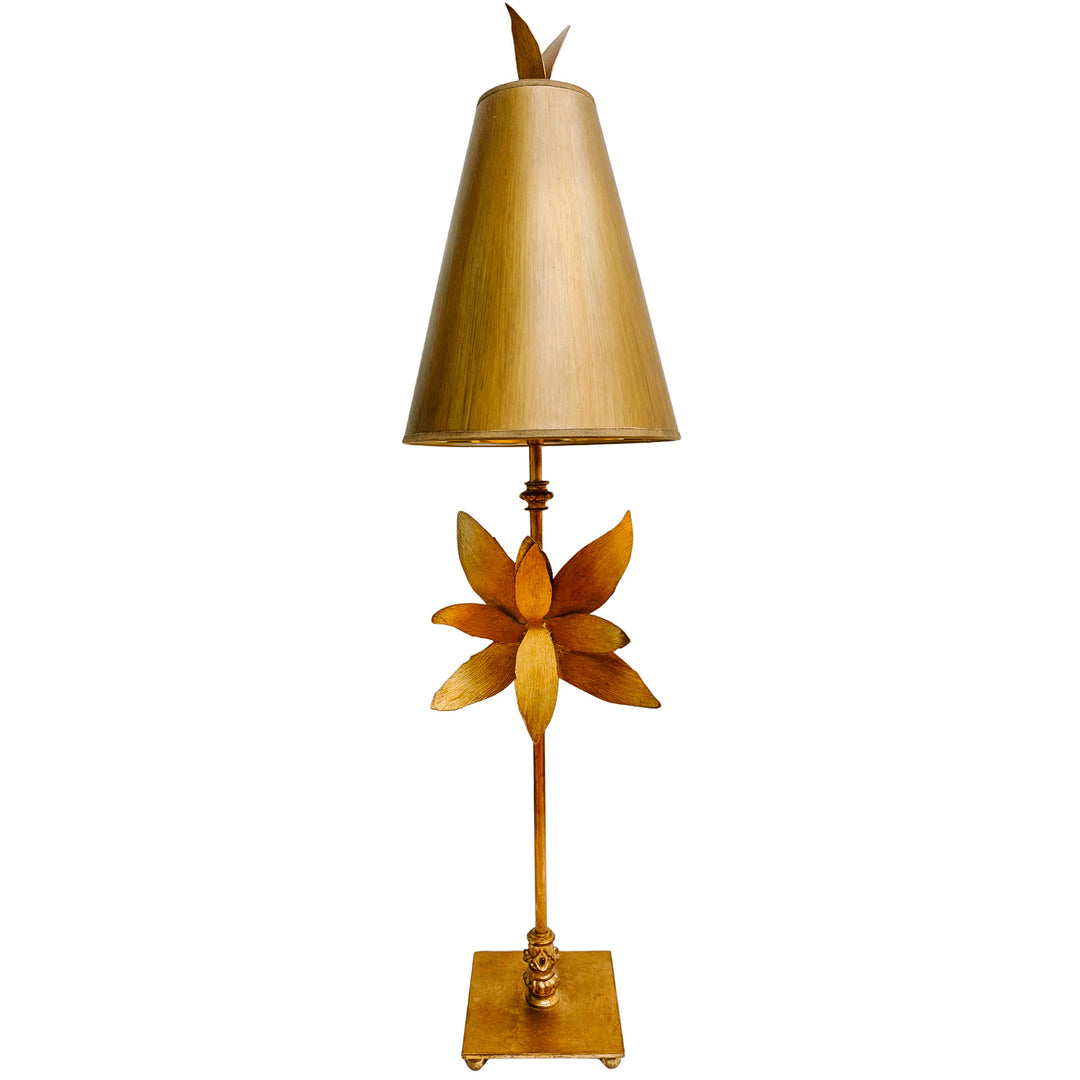 Pair of Tall Lucas McKearn Azalea Gold Table Lamps