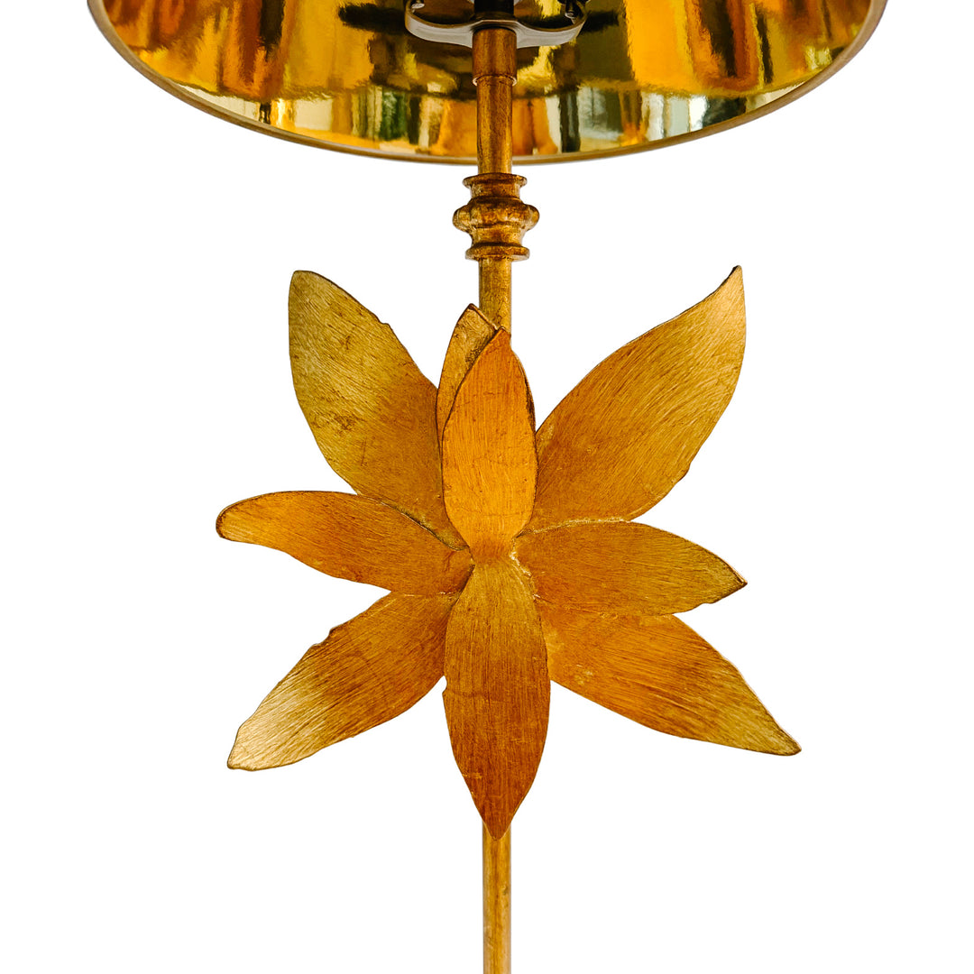 Pair of Tall Lucas McKearn Azalea Gold Table Lamps