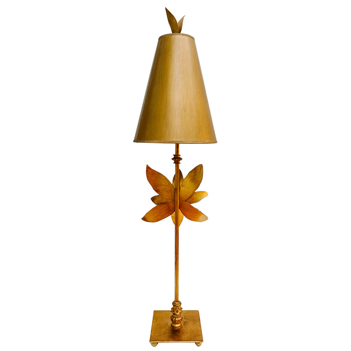 Pair of Tall Lucas McKearn Azalea Gold Table Lamps
