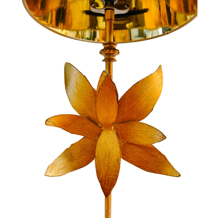 Pair of Tall Lucas McKearn Azalea Gold Table Lamps