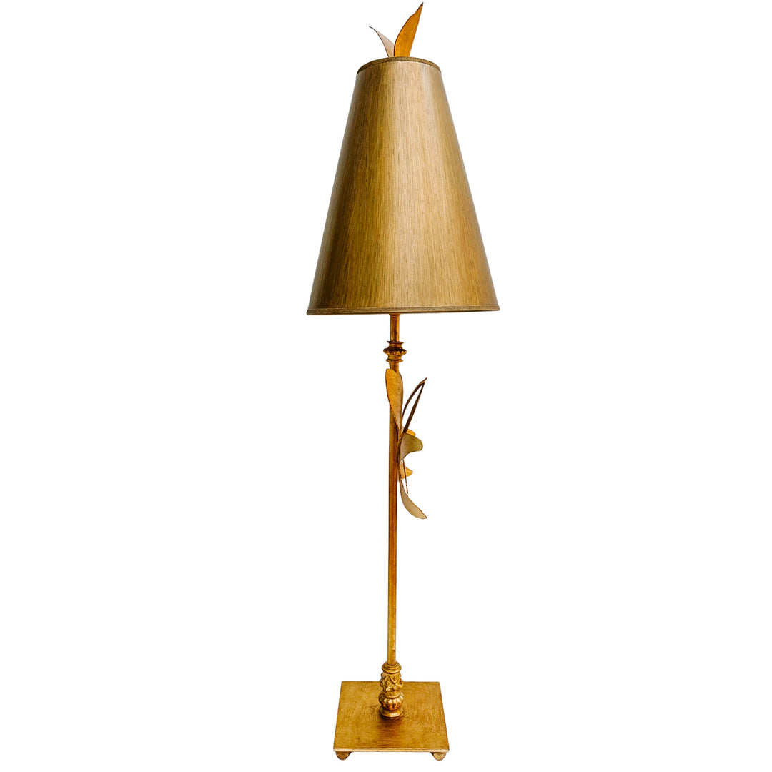 Pair of Tall Lucas McKearn Azalea Gold Table Lamps