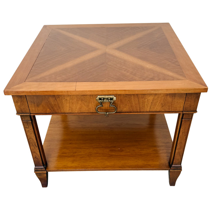 Pair of vintage Baker Furniture French Regency Cherry Side Tables or Nightstands