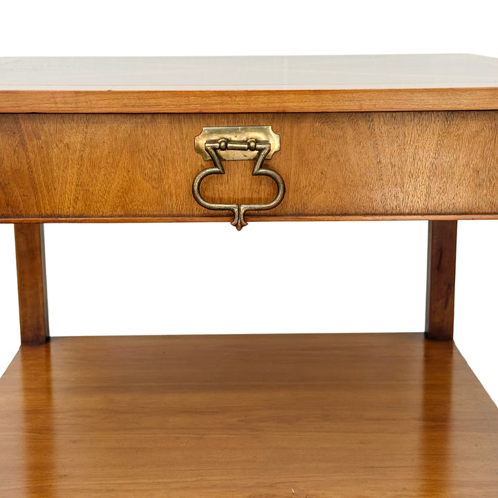 Pair of vintage Baker Furniture French Regency Cherry Side Tables or Nightstands